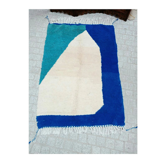Beni Ourain Rug .Moroccan Azilal Rug Handmade Natural Wool,Berber Carpet Authentic Azilal Area Rug