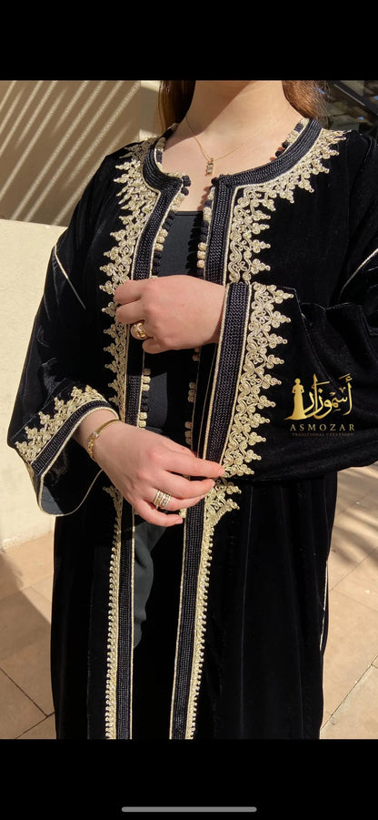 Moroccan Kimono, Embroidered Kimono, Open Kaftan, Arabic Islamic Dress, Oversized, Eid Al Fitr 2025, Caftan 2025, Gift for Her.