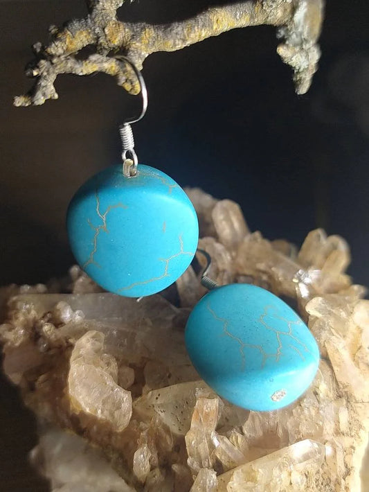 Turquoise and Sterling Silver 925, Beautiful Earrings Handmade with Love, an Exclusive Product, Valentine Day Gift Idea.