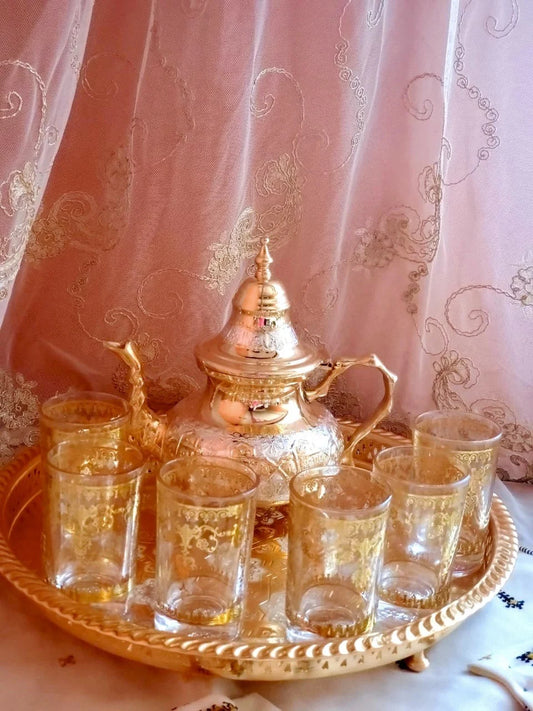 Moroccan Handmade Luxurious Tea Set