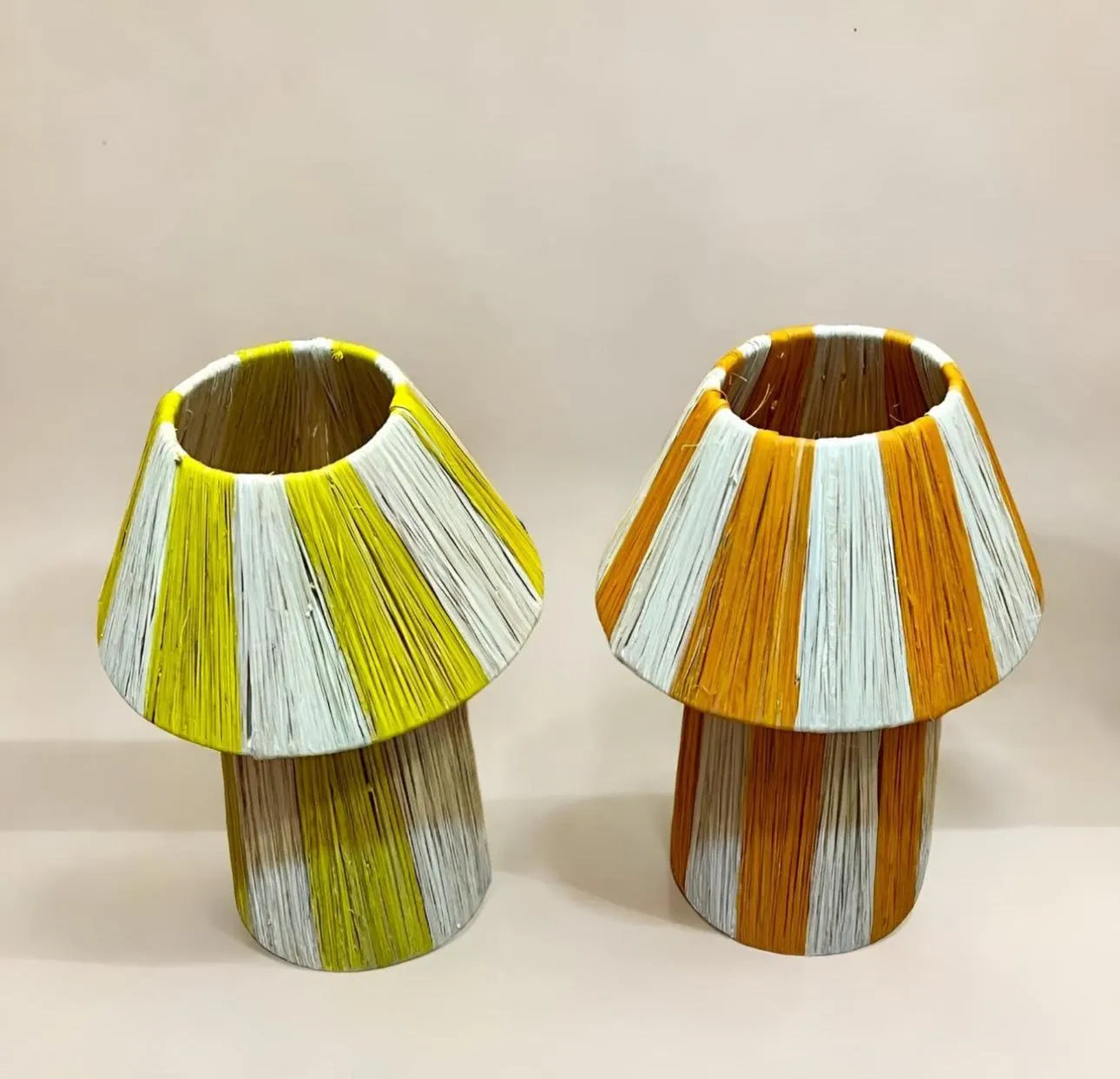 Raffia Lamp, Natural Raffia Lamp, Raffia Lampshade, TABLE LAMPSHADES Moroccan Handmade in Rattan
