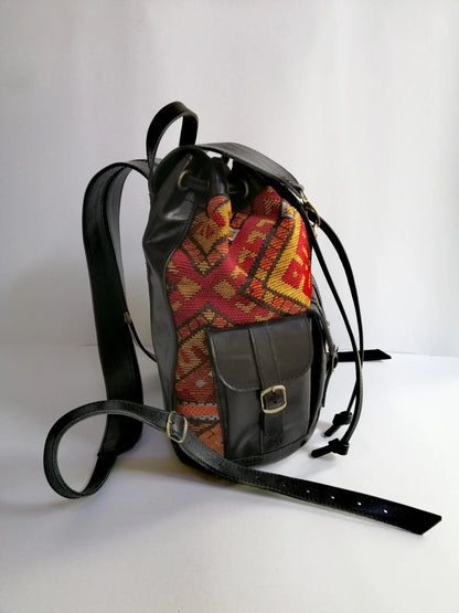 Versatile Black Leather Backpack - Timeless Elegance for Everyday Use, Stylish Black Leather Backpack, Black Leather Backpack