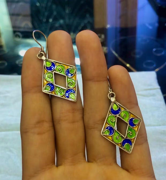 Silver Earrings, Tuareg Earrings, Berber Style, Moroccan Jewelry, Tribal, Ethnic Earrings, Traditional