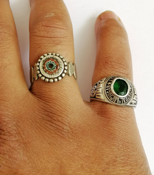 Sterling Silver Central Michigan University Oval Ring - 1959/2000