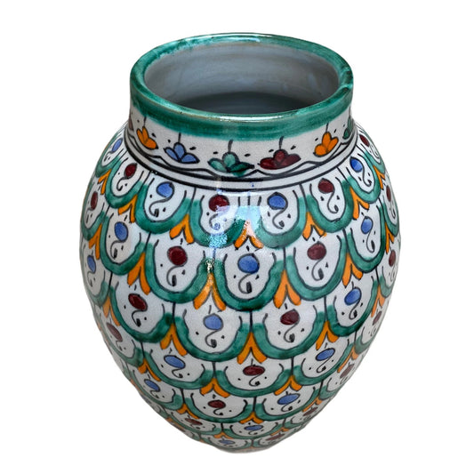 Traditional Moroccan Ceramic Handmade Vase, Moroccan Ceramic Handmade Vase, Pottery Vase, Handmade Vase