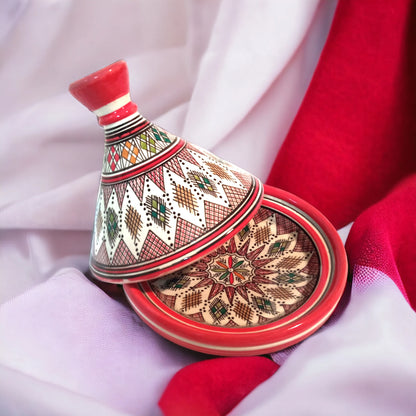 Handcrafted Ceramic Tagine Moroccan Elegance for Stylish Dining Vibrant Glazed Tagine Red Tagine