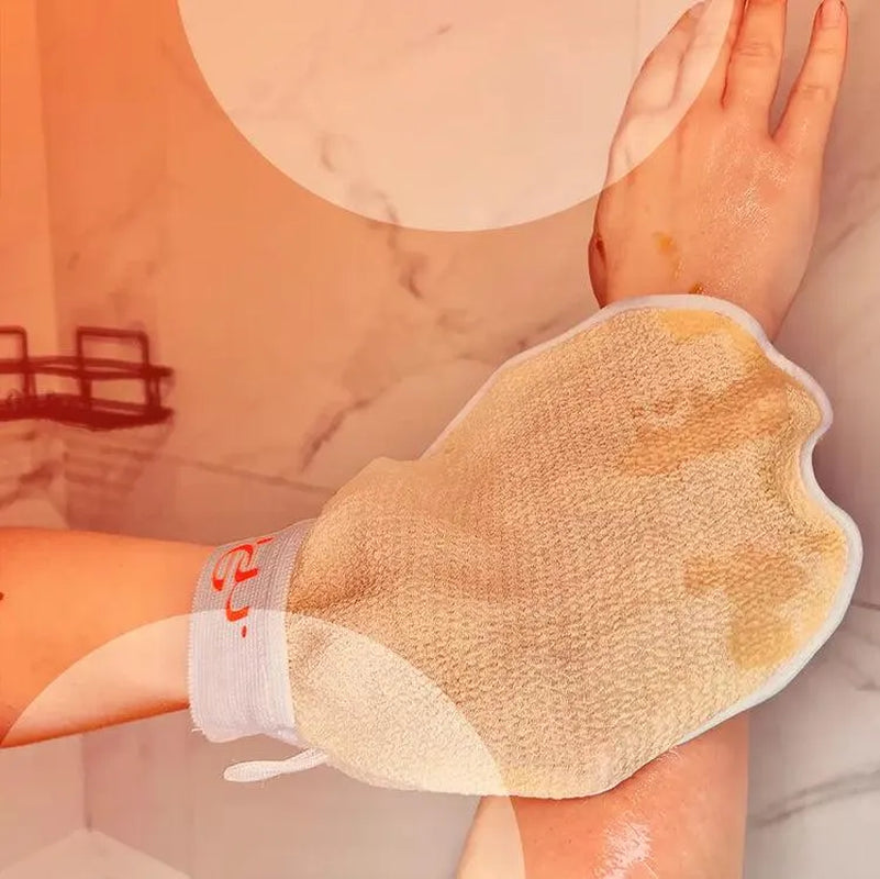 Premium Moroccan Kessa Exfoliating Glove – Traditional Hammam Mitt for Dead Skin Removal – Spa-Grade Body Scrubber for Smooth, Glowing Skin