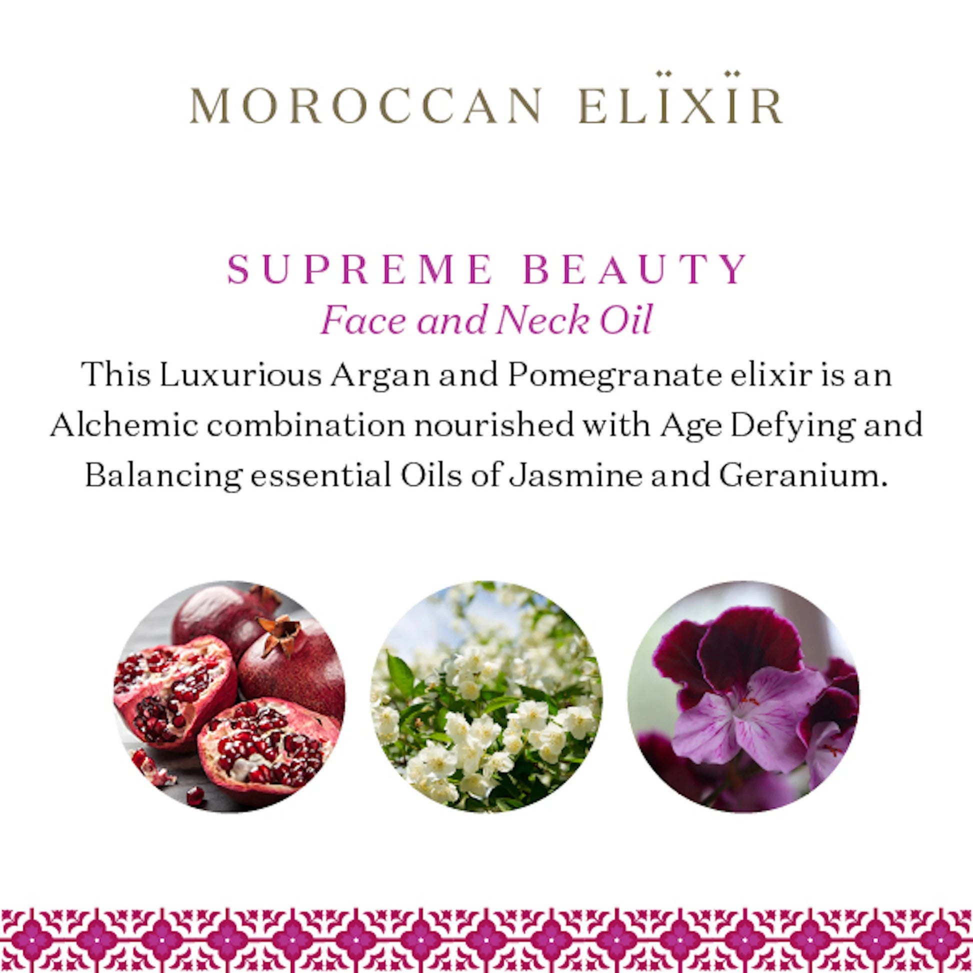 SUPREME BEAUTY Argan and Pomegranate Face and Neck Oil