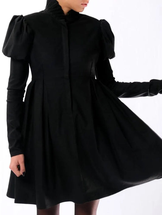 Victoria'S Cotton Dress Short - Black