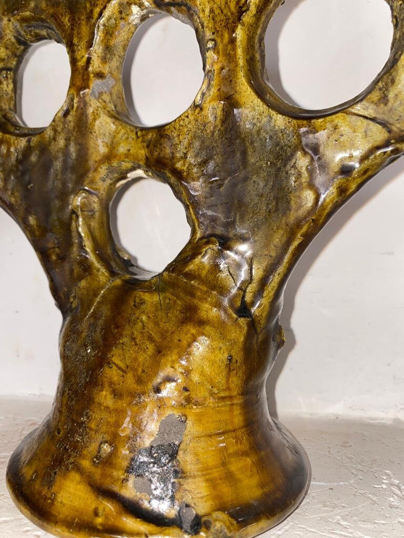 Yellow Terracotta Candle Holders