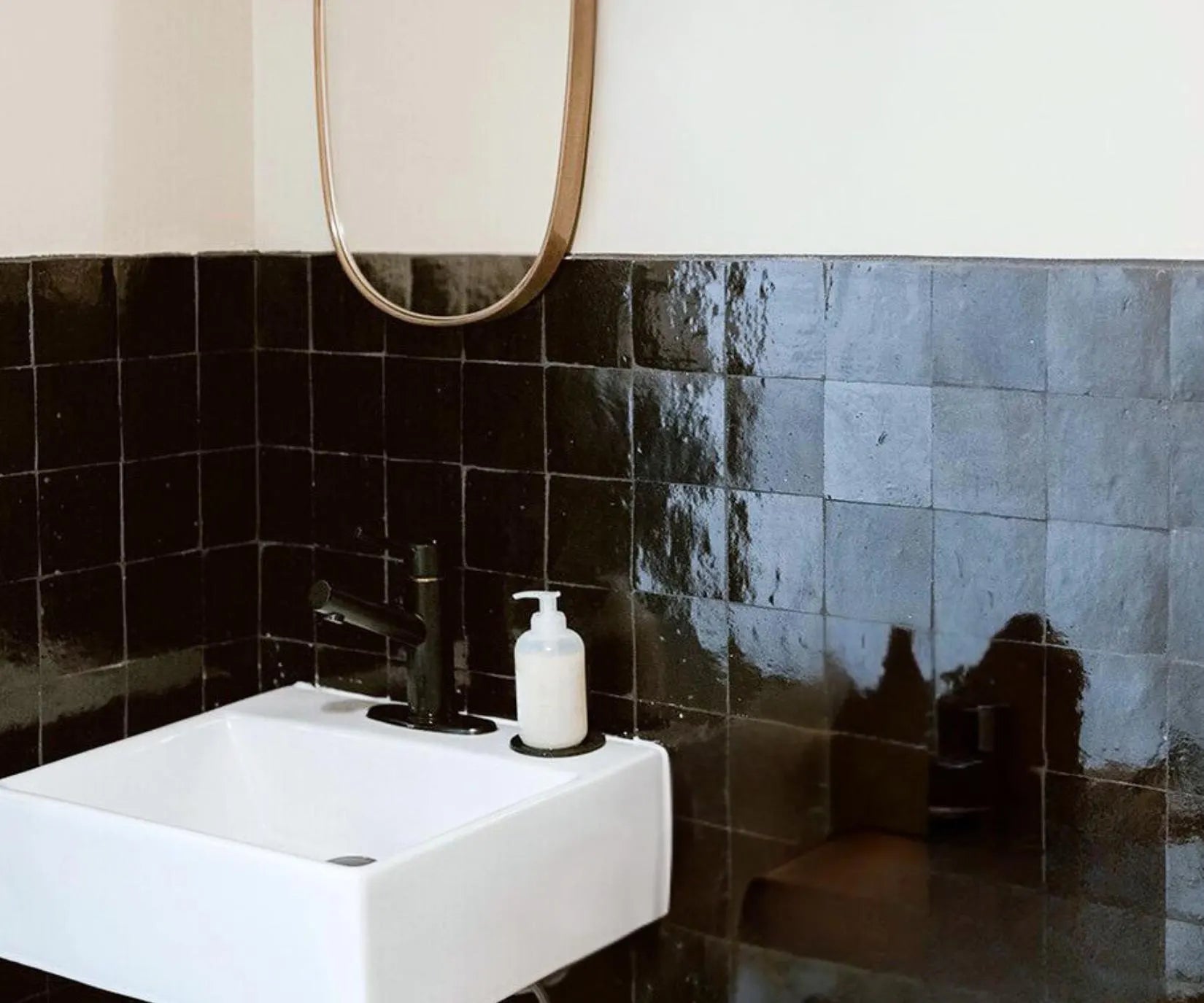 1 Square Foot Black Zellige Tiles Moroccan Tile Handmade Square Fireplace Black Accent Moroccan Tiles Backsplash Bathroom Tiles Zellij