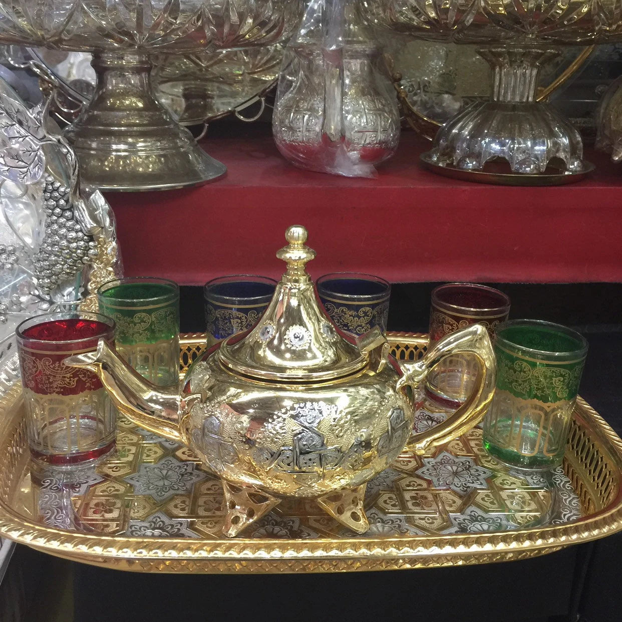 Moroccan Handmade Luxurious Tea Set