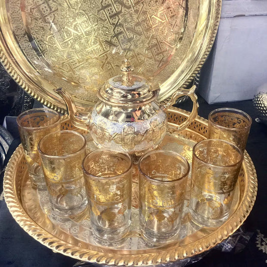 Moroccan Handmade Luxurious Tea Set