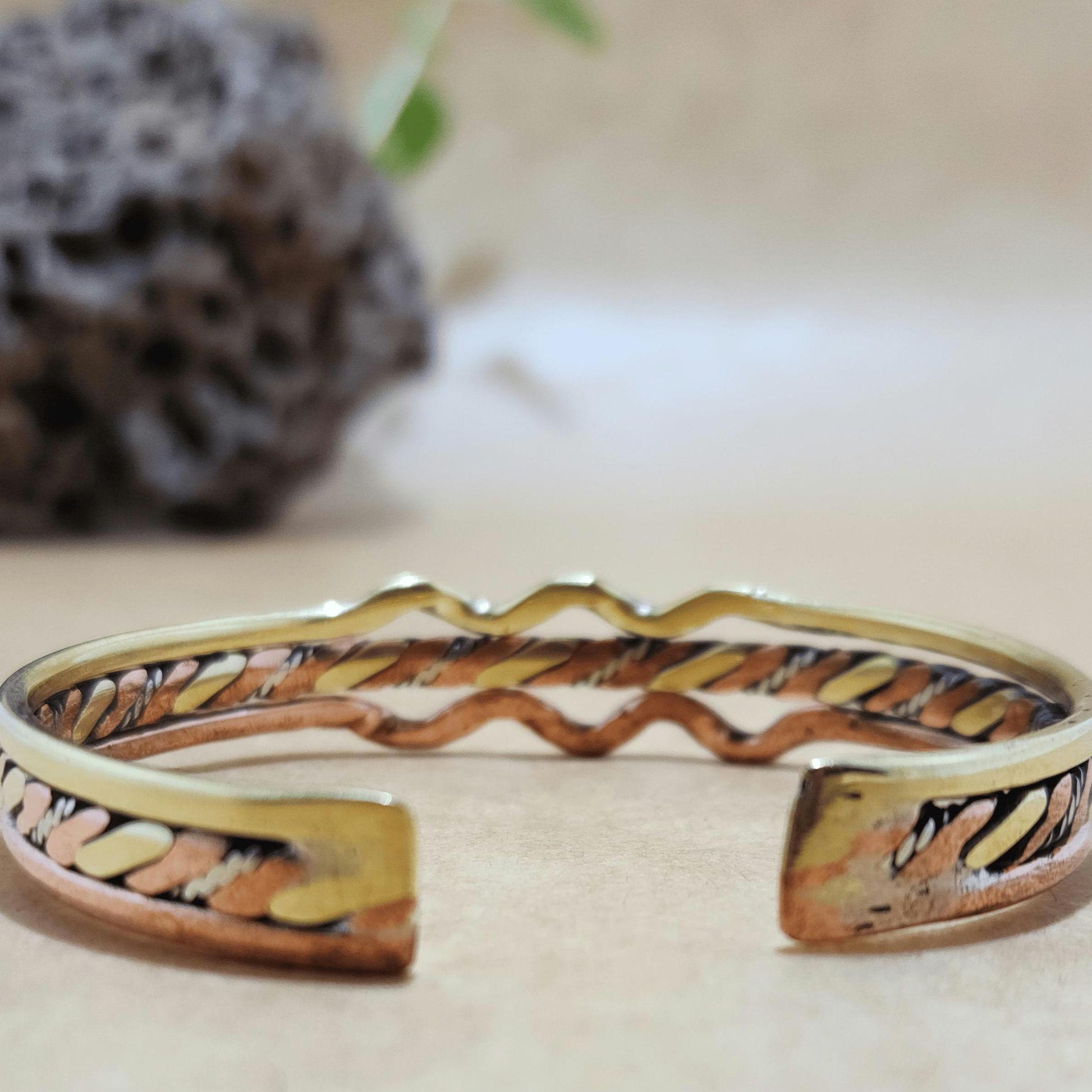 Handforged Twisted Copper Bracelet for Women – Handmade Polished Bangle for Health and Arthritis Relief, Perfect Gift