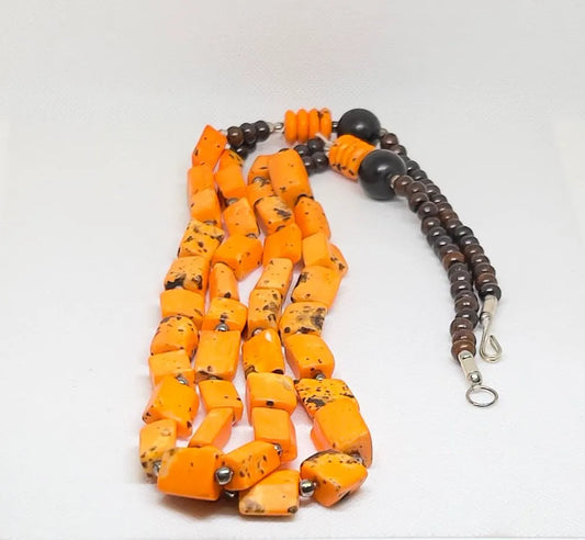 Handmade Vintage Berber Coral Necklace, Antique Coral Beads Necklace, Tribal Ethnic Necklace, Gift for Her or Him