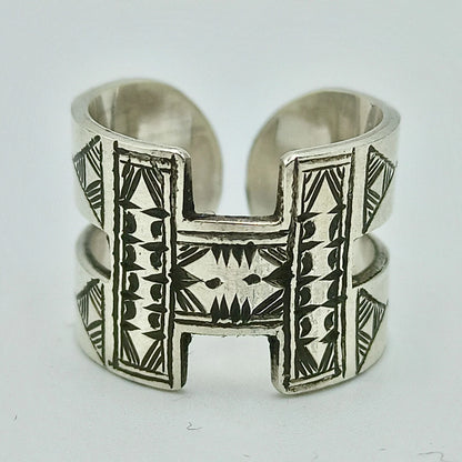 Silver Ring, Engraved Ring, Unique Boho Ring, 925 Sterling Silver, Engraved Ring, Crafted Ring, Perfect for Any Occasion