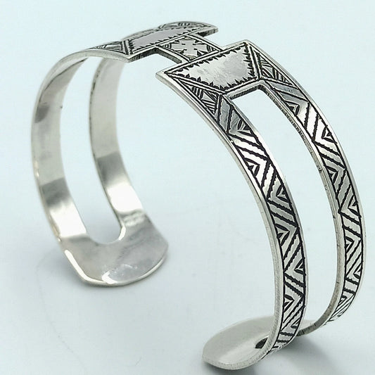 Bangle Bracelet 925 Sterling Silver Open Charm, Fine Jewelry Cuff Bracelet, Handmade Bracelet, Perfect for Any Occasion