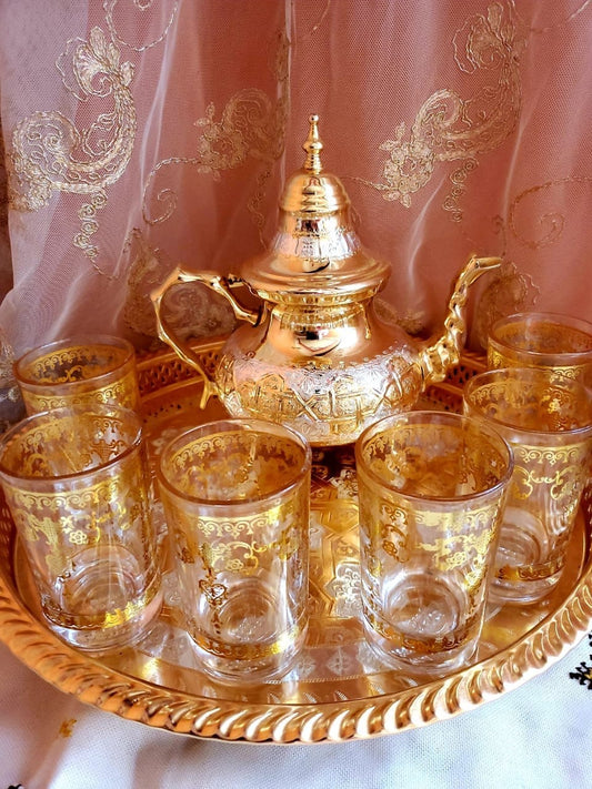 Moroccan Handmade Luxurious Tea Set