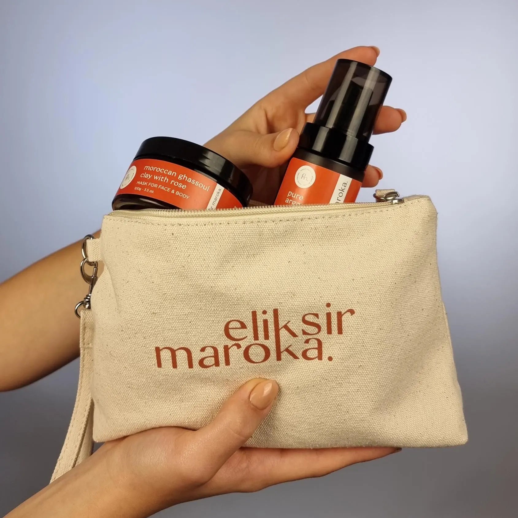 Pure Argan Oil - 100% Organic Moroccan Oil for Skin, Hair & Nails - Cold-Pressed, Vegan, Hydrating and Nourishing - Eliksir Maroka