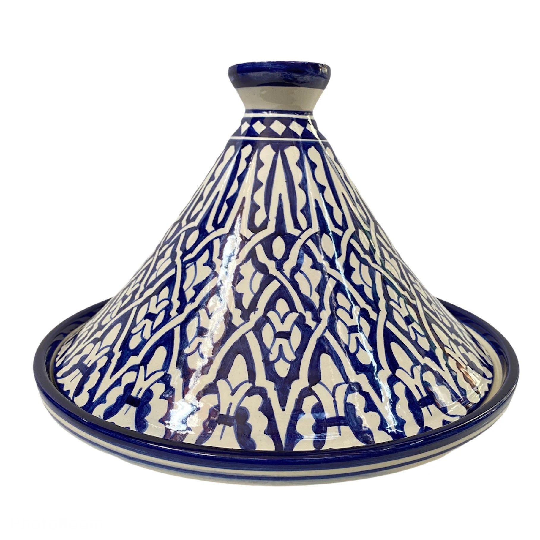 Handmade and Hand Painted Fes Ceramic Tagine Dish / Moroccan Tagine Dish / Tagine Dish for Serving Only.