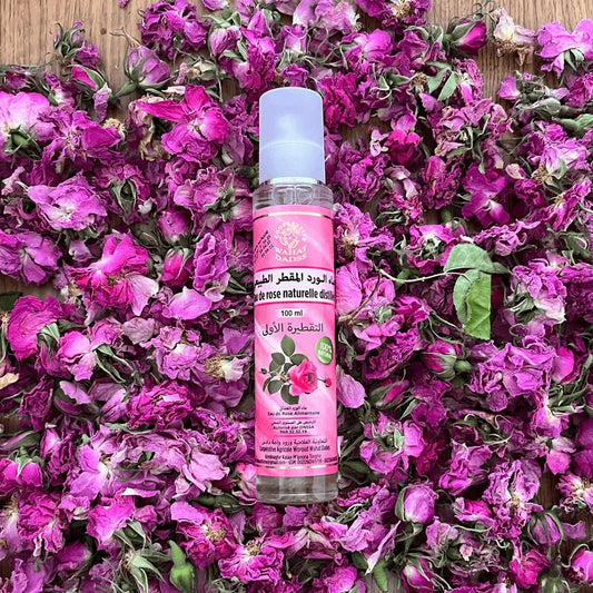 Natural Distilled Rose Water: Glass Spray