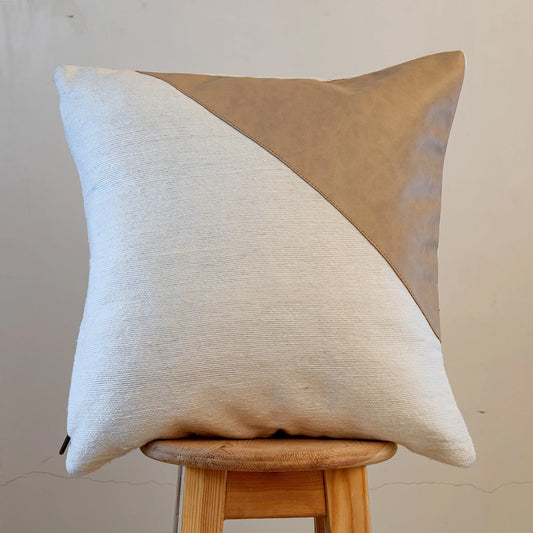 White and Natural Moroccan Decorative Pillow - Handmade Pillow -Livingroom Pillow - Bedroom Pillow - Custom Pillow