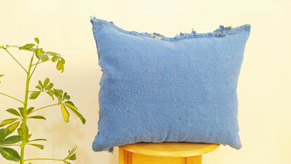 Handmade Moroccan Wedding Pillow Cover,Red Wool Cushion, Red Wool Pillow Cover Unstuffed