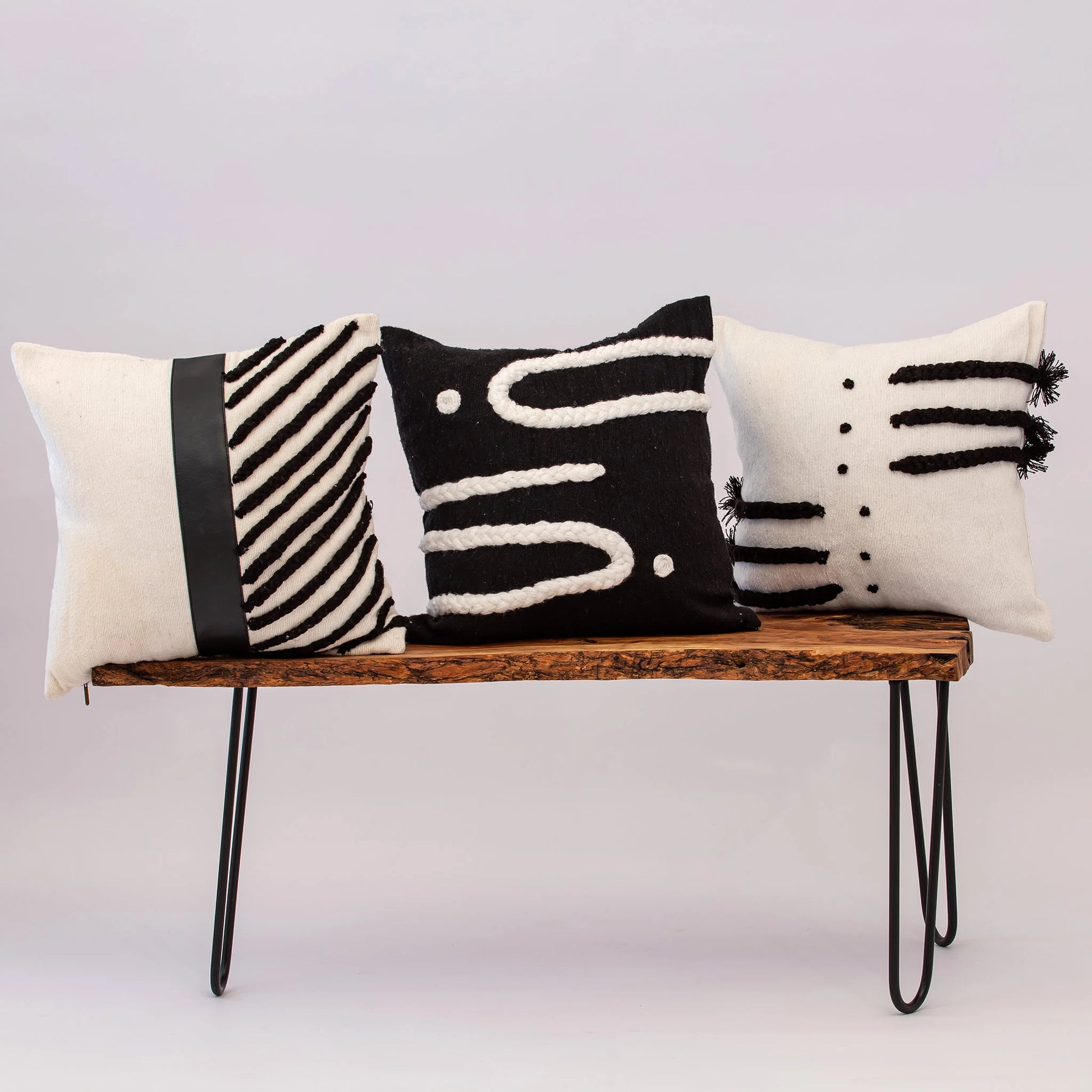 Black and White Pillow - Handmade Pillow - Moroccan Pillow-Livingroom Pillow - Bedroom Pillow - Custom Pillow