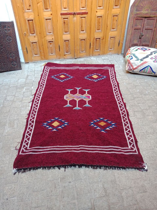 Moroccan Berber Rug. Handmade Berber Rug.Berber Kilim . Authentic Azilal. Sabra Rug. Boho Rug