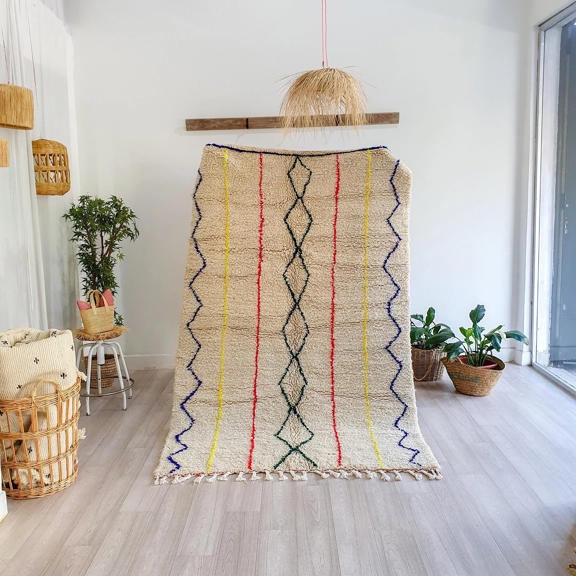Moroccan Rug Handmade Rug Berber Rug Wool Rug Beni Ourain Rug Boho Area Rug