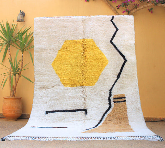 Handcrafted Moroccan Rug, Handwoven Wool Rug, Handmade Moroccan Rug, Traditional Berber Rug, Teppich, Morrocan Rug Brown, Beni Ourain Carpet