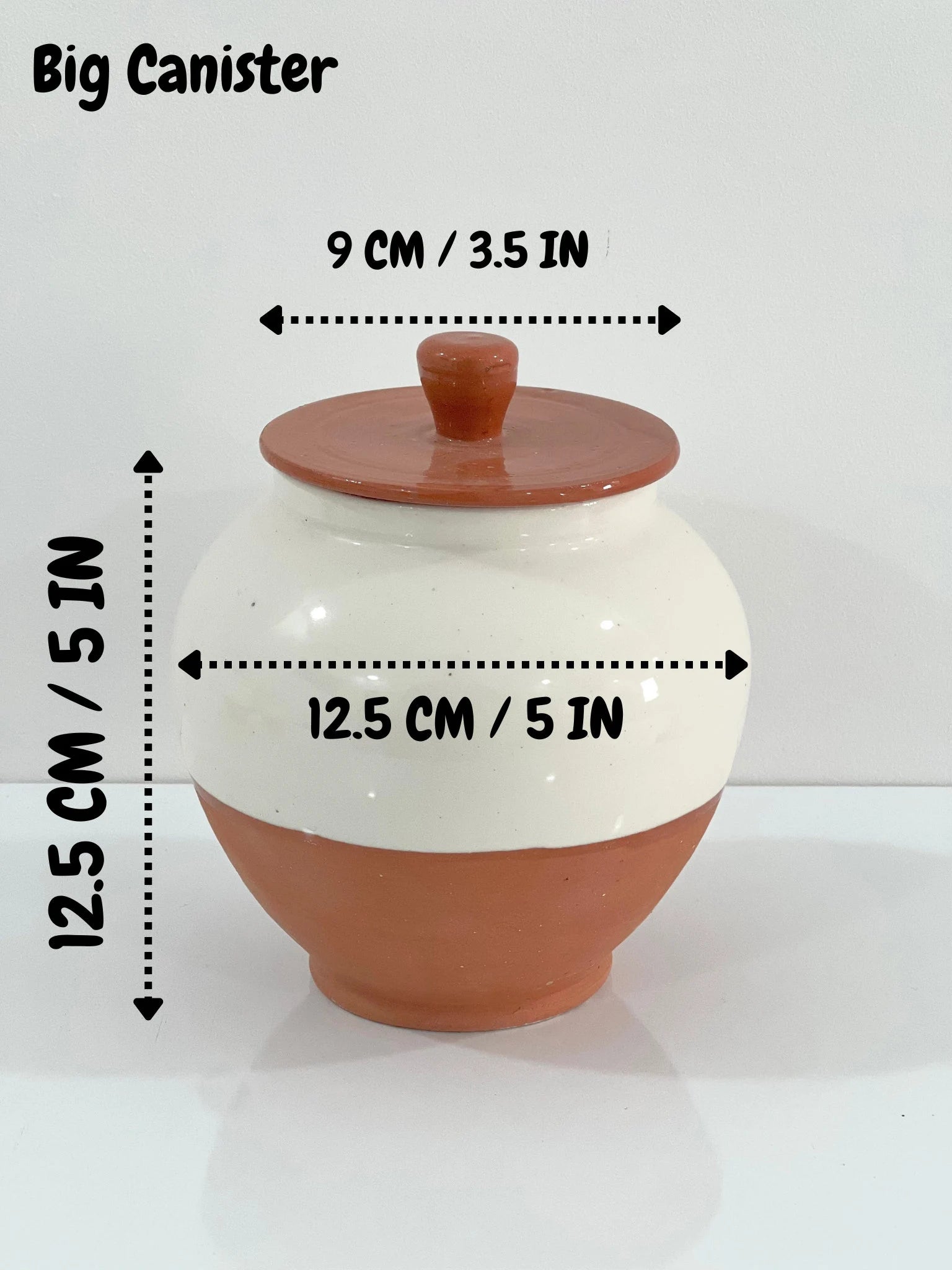 Handcrafted Pottery Kitchen Canisters, Set of 3 Elegant Storage Jars with Unique Half-White and Half-Natural Finish.