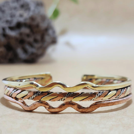 Handforged Twisted Copper Bracelet for Women – Handmade Polished Bangle for Health and Arthritis Relief, Perfect Gift