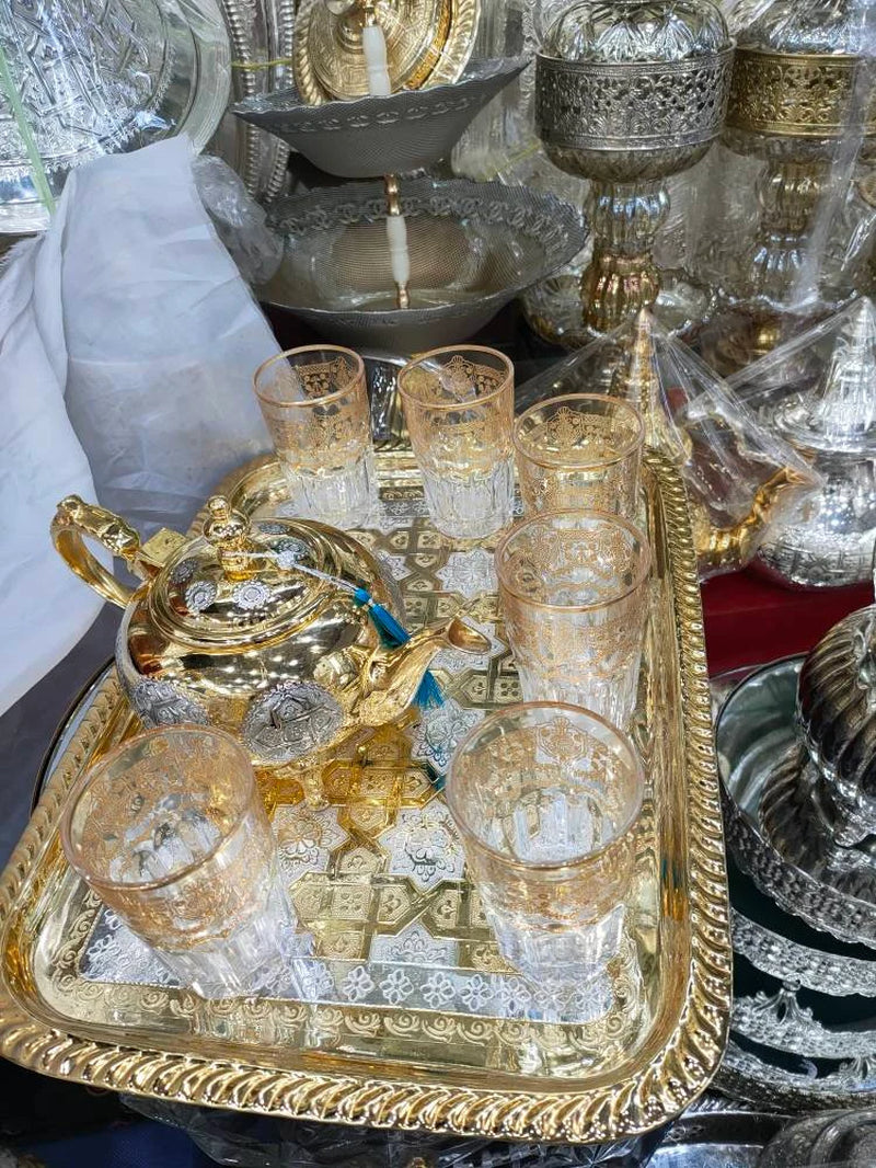 Moroccan Handmade Luxurious Tea Set