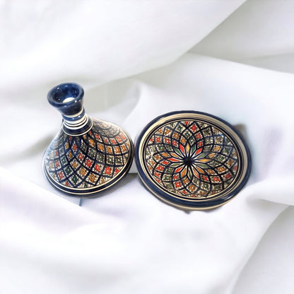 Handcrafted Ceramic Tagine Moroccan Elegance for Stylish Dining Vibrant Glazed Tagine Blue Tagine