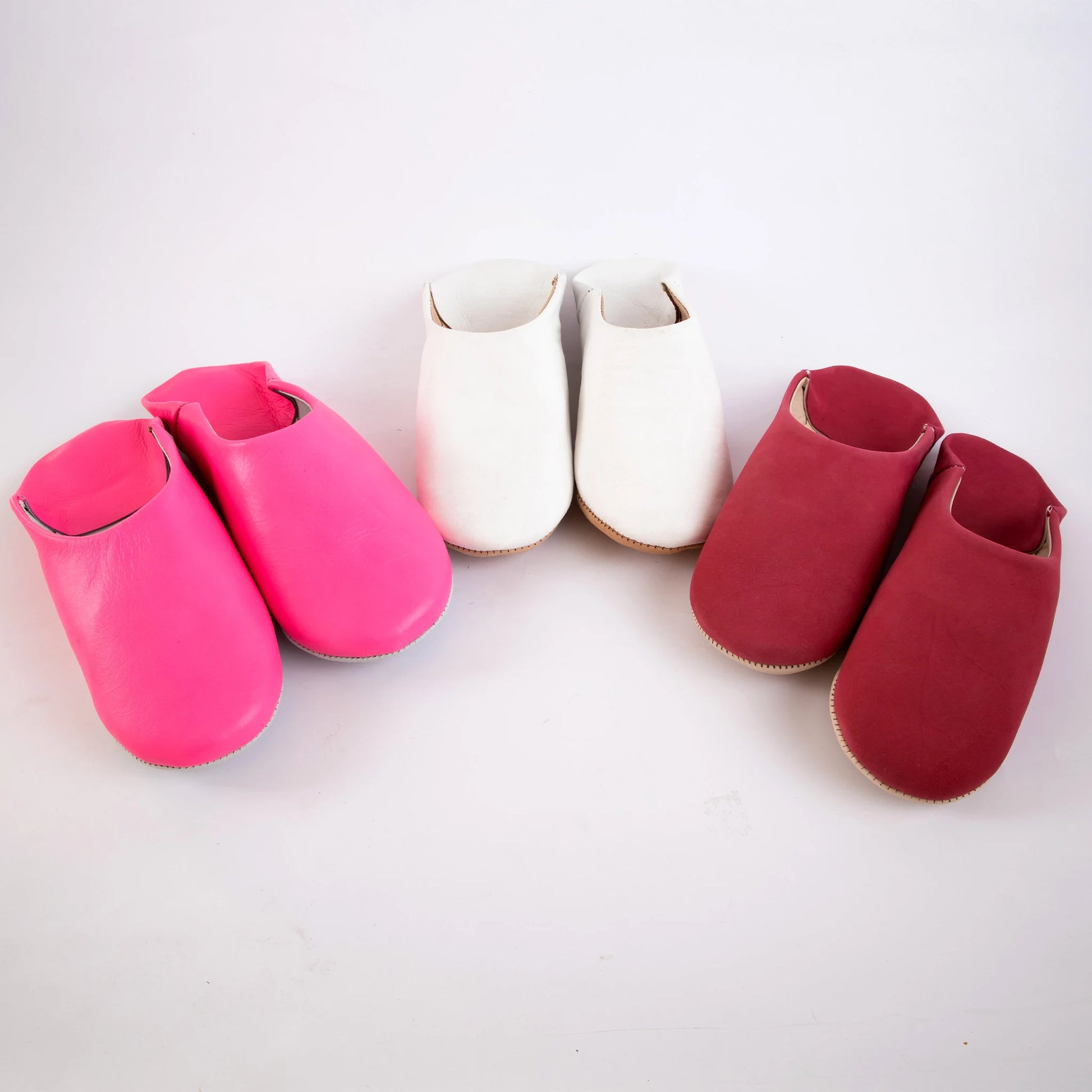 Red Moroccan Leather Slippers – Handmade Indoor House Shoes for Men & Women | Soft Suede & Leather Comfort