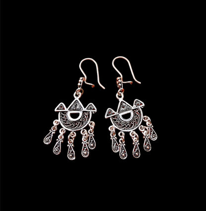 Handmade Silver Tuareg Earrings - Traditional Ethnic Jewelry, Tuareg Jewelry, Berber Earrings