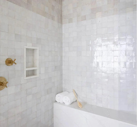 1 Square Foot Zellige Tile White Moroccan Handmade White Tiles Kitchen Tile Backsplash Tile Bathroom Moroccan Tile White Zellige Tile 4X4