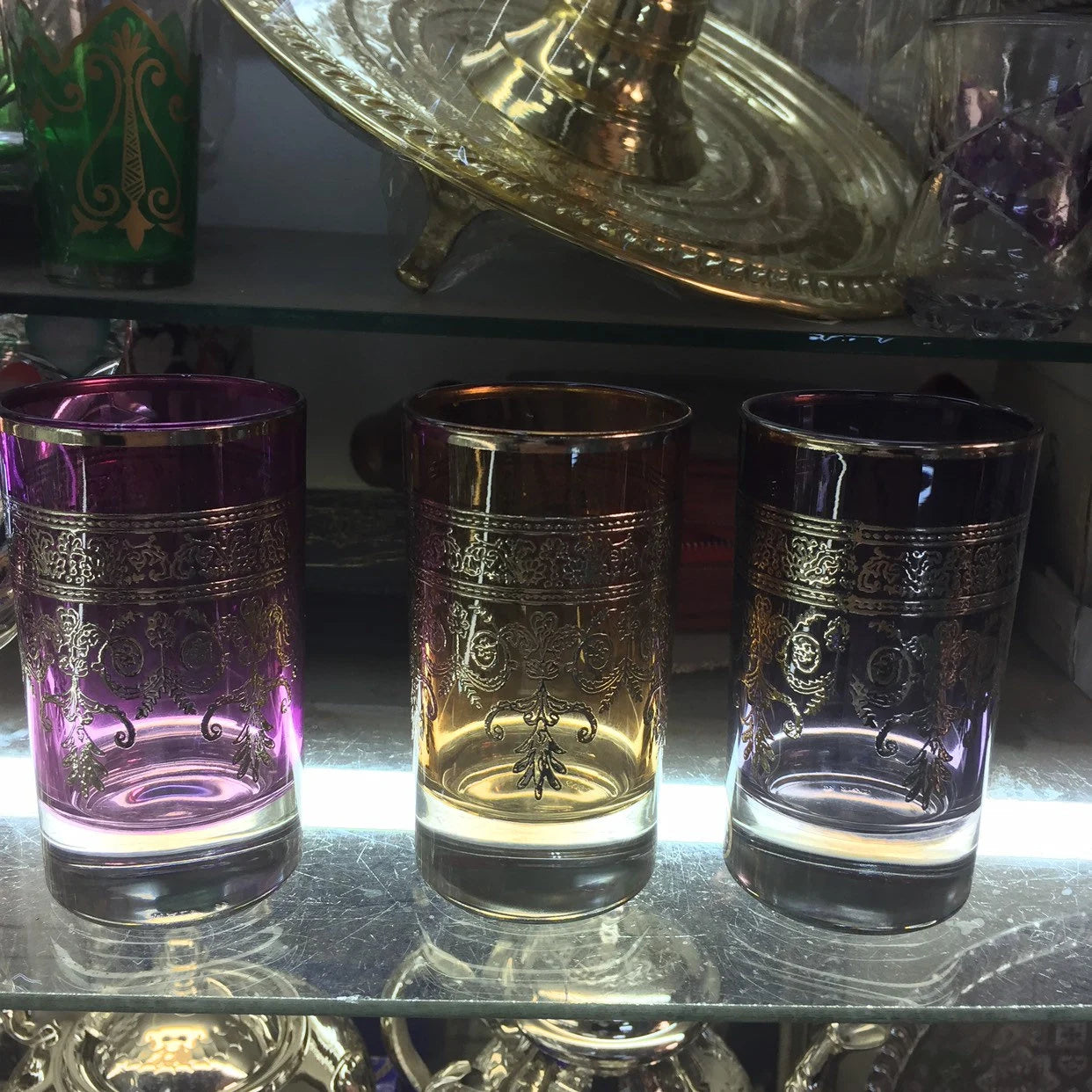 Moroccan Handmade Luxurious Silverplated Tea Set