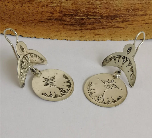 Berber Moroccan Earring Sterling Silver Hand Made