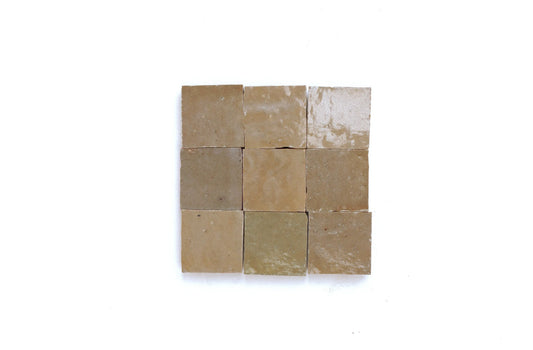 1 Square Feet Beige Zellige Tile Moroccan Tile Handmade Mocha Tile Backsplash Coffee Bathroom Square Tile Sand Fireplace Tile Zellij Toffee