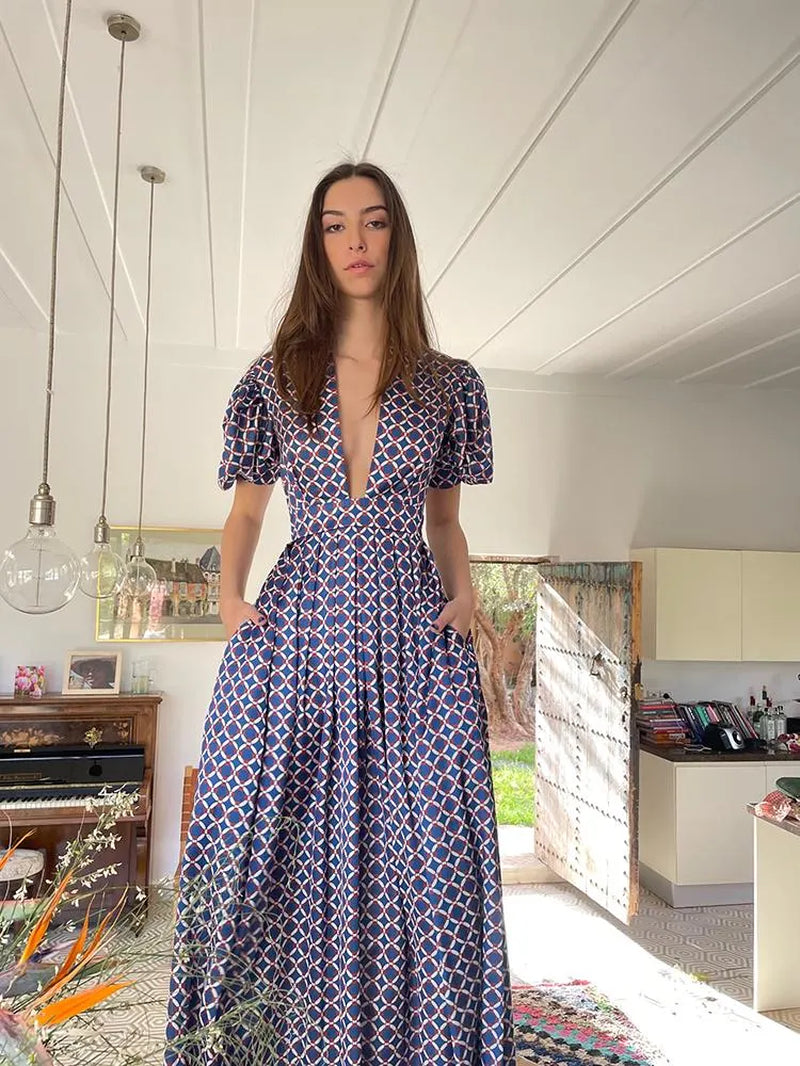 Alexia’S Dress Graphic Blue & White