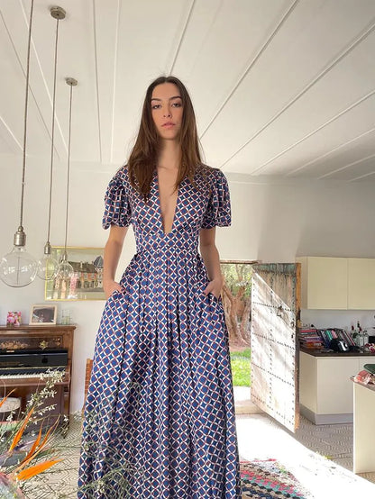 Alexia’S Dress Graphic Blue & White