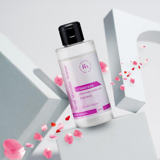 Rose Micellar Cleansing Water – Natural Makeup Remover & Hydrating Toner – Alcohol-Free, Vegan, for Sensitive Skin – 200Ml Face Cleanser
