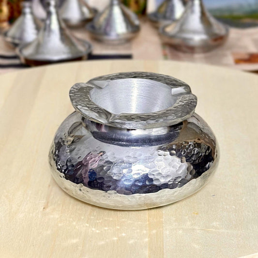 Handmade Moroccan Hammered Metal Ashtray – Decorative Silver Ashtray – Small and Large Sizes Available – Moroccan Home Decor