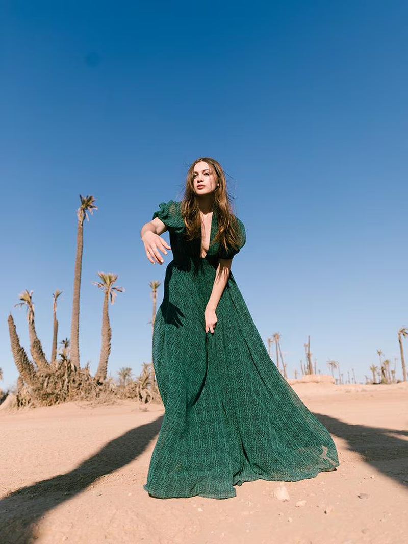 Alexia’S Dress Green & Black Print