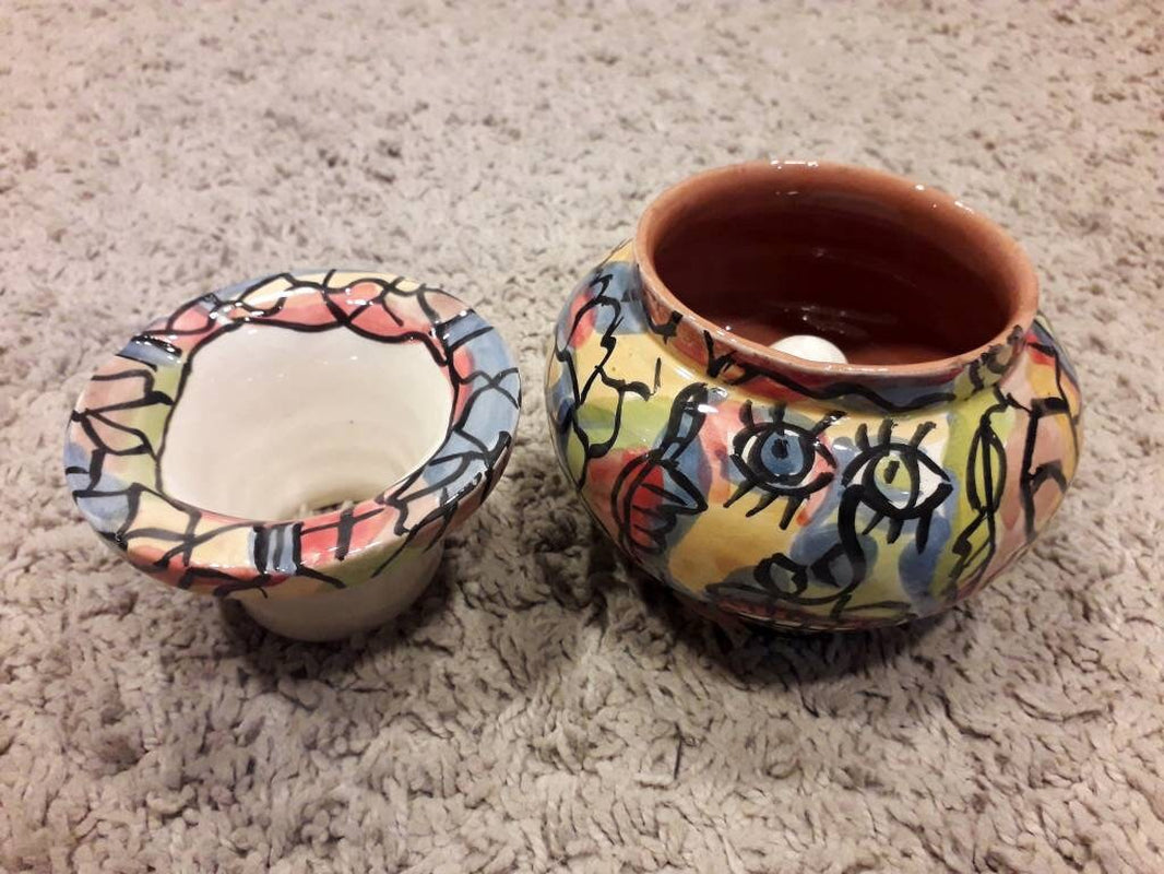 Moroccan Unique Ashtray - Handmade Ashtray Ceramic Ashtray, Cigar Ashtray, Painted Ashtray, Cool Ashtray, Decorated Ashtray, Multicolor