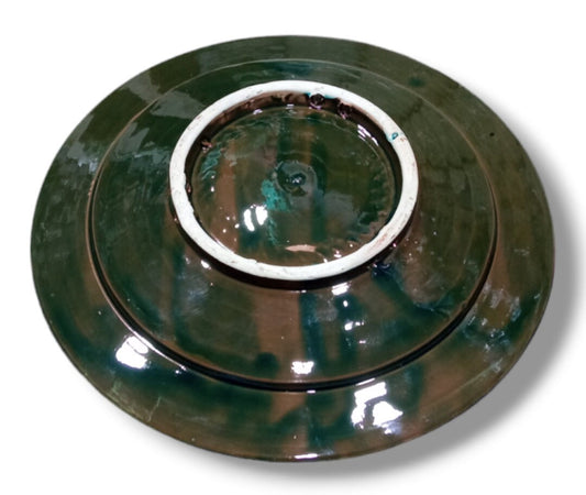 30Cm Ceramic Plate Handmade and Hand-Painted Plate, Home and Deco, Pottery Plate Moroccan Wall Art Serving Plate Dinner Plate Turqoise Plate