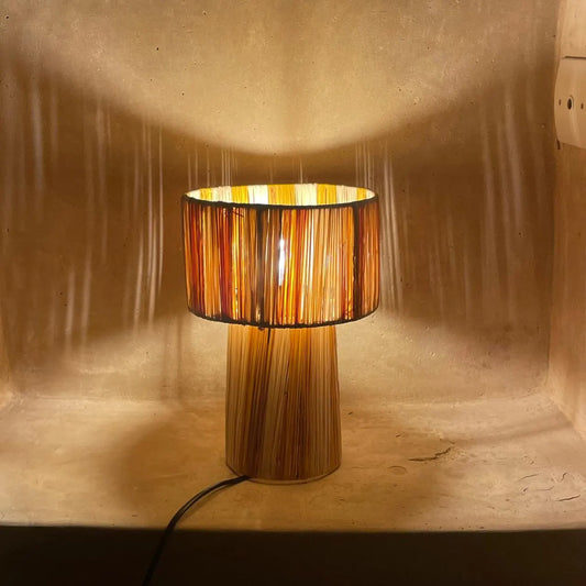 Raffia Lamp, Raffia Pendant Light , Hanging Lamp Shade in Raffia