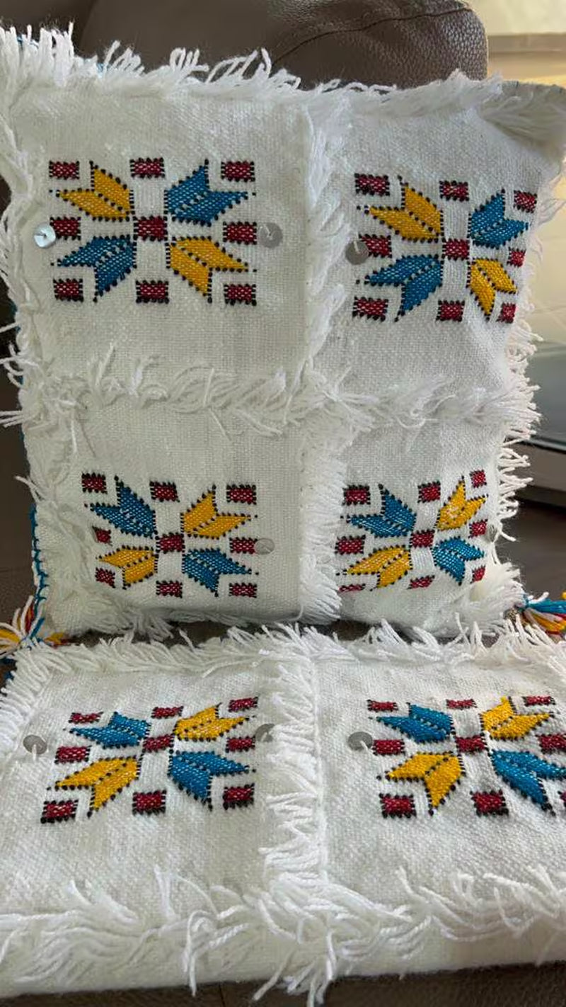 Decorative Cushion. Berber Cushion. Set of 2 Moroccan Handira Pillows, Cushion Cover, Decorative Pillowcase